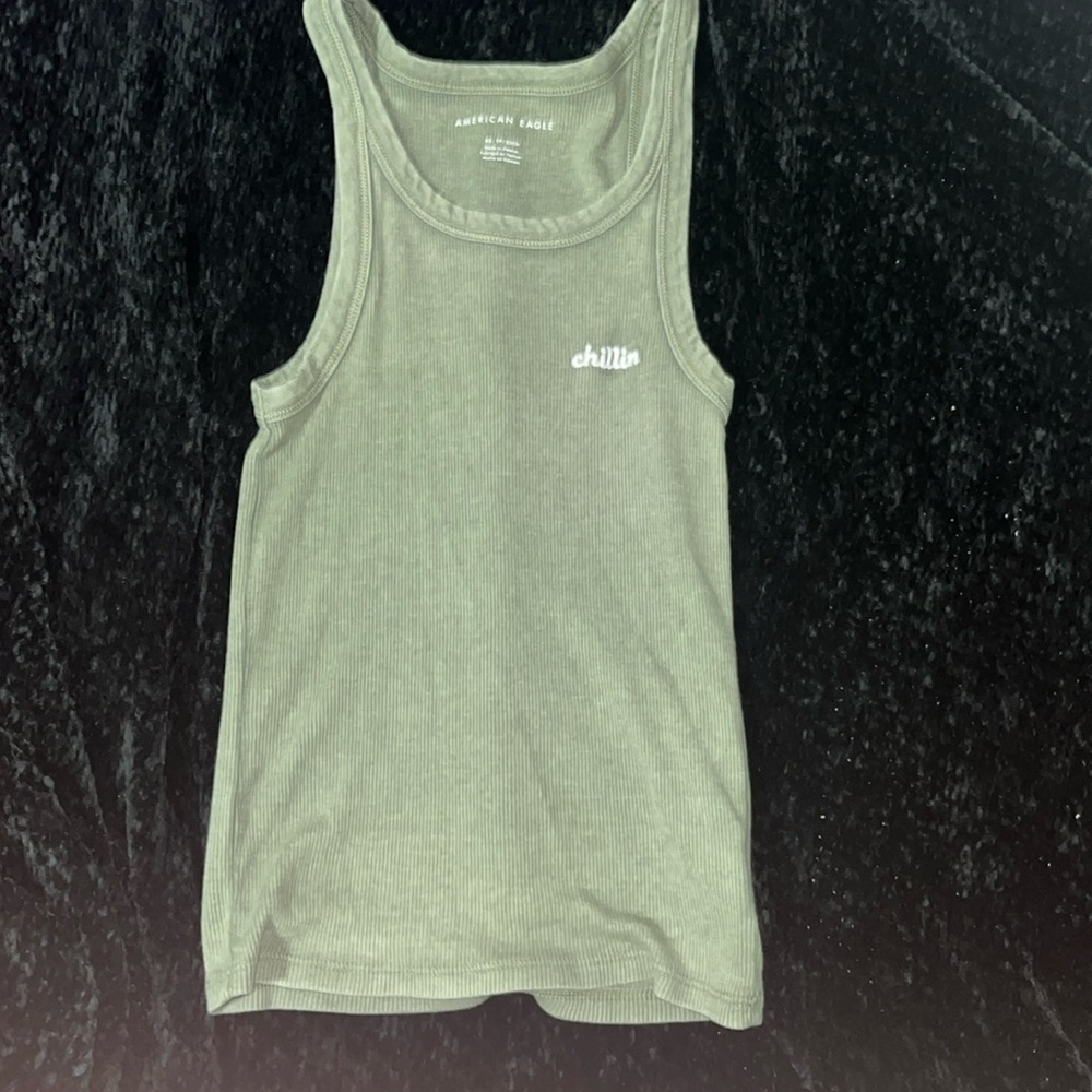 American eagle. Army green tank top. size xs